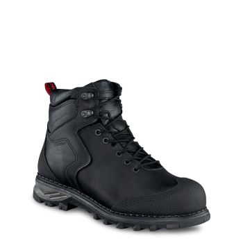 Red Wing Burnside 6-inch Waterproof Safety Toe Mens Safety Boots Black - Style 2411